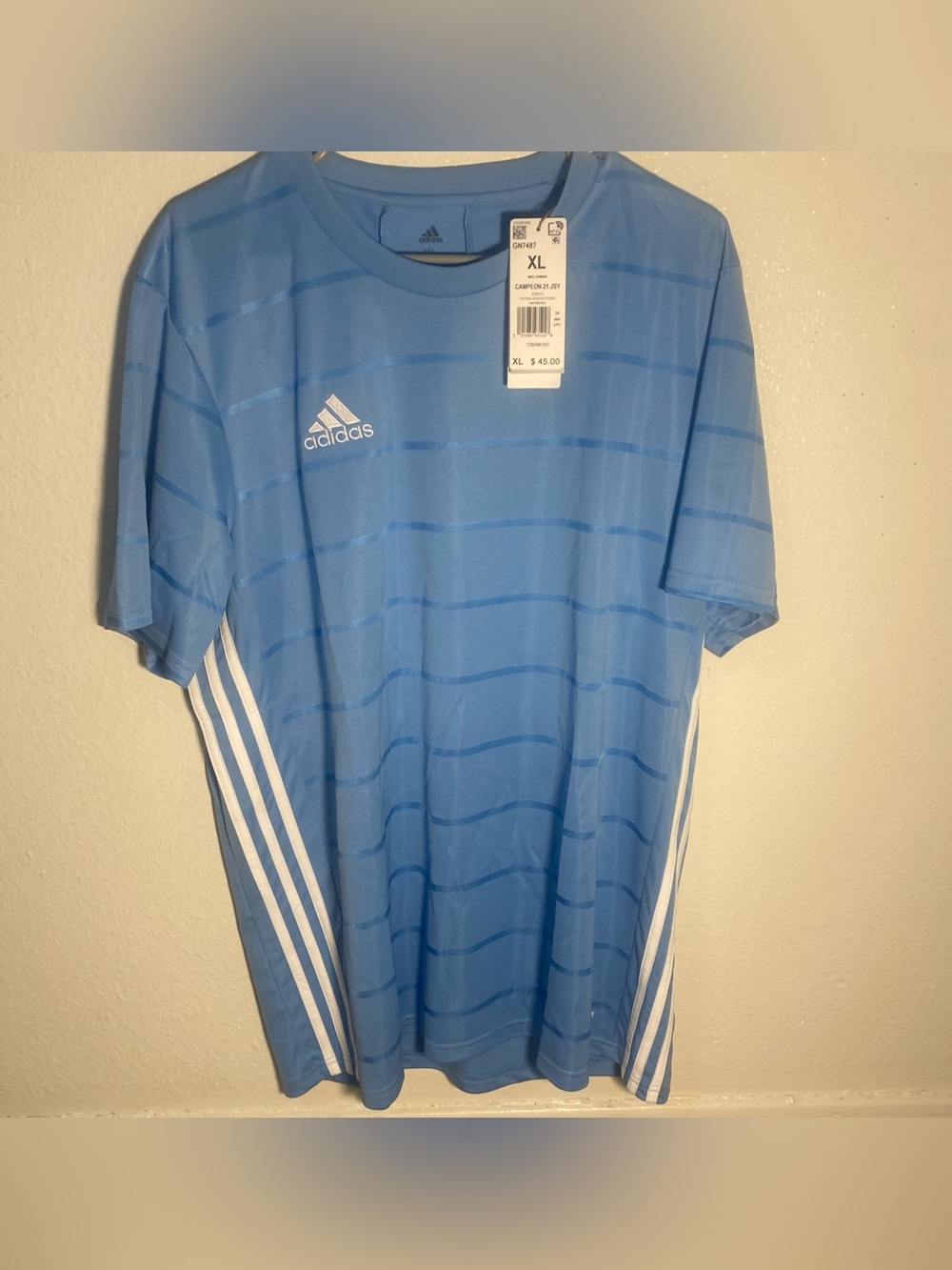 Vintage 2010’s Aeroready Adidas Campeon 21 Jersey Sky Blue/White Crewneck XL NWT